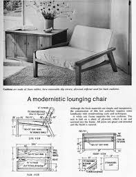 A Modernistic Lounging Chair Woodworking Furniture Plans Mid Century Modern Chair Furniture Plans