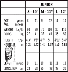 hockey glove sizing chart bauer images gloves and