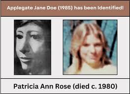Applegate Jane Doe (1985) has been identified as Patricia Ann Rose! :  r/gratefuldoe