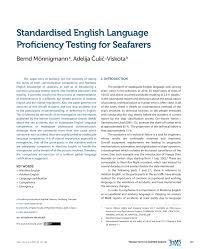 Check spelling or type a new query. Pdf Standardised English Language Proficiency Testing For Seafarers