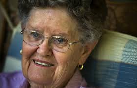 She was a Rosie the Riveter during WWII