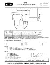 Zurn Z730 9 Iron Body Double Walled Drain