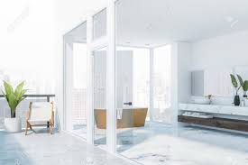 Each slab comes with its own natural design, which makes every surface look like a piece of art. Luxury Apartment Interior With White Bathroom With White Marble Stock Photo Picture And Royalty Free Image Image 122050214
