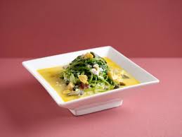 Beat cream until stiff and stir into ladle soup into soup bowls. Classic Wok Dish Poached Chinese Spinach With Trio Eggs Picture Of Canton Paradise Singapore Tripadvisor
