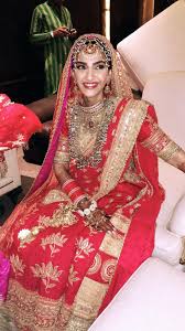 Sonam Kapoor On Her D Day Indian Wedding Dress Bridal Lehenga Indian Wedding Dress Bridal Dresses Sonam kapoor and anand ahuja tie the knot in mumbai.