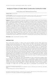 Take down a full statement from you and examine all the documents that you have, consider the evidence, and explain to you the types and the quantum of. Pdf Analysis Of Claims In Public Works Construction Contracts In India