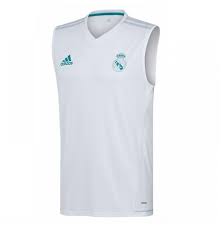 It features the authentic real madrid crest, putting your beaming team spirit on full display. Buy Official 2017 2018 Real Madrid Adidas Sleeveless Jersey White