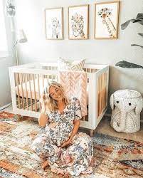 All Smiles When The Nursery Is Done Babyletto Lolly Crib Nursery Designed By Mama Baby Girl Safari Nursery Nursery Baby Room Girl Nursery Room