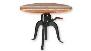 Une table ronde au style bistrot ou industriel. Table Fonte Design Industriel A Cremaillere Table Ronde Design