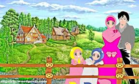 Sebuah gambar akan terlihat indah ketika terdapat unsur yang memenuhinya. 31 Gambar Kartun Keluarga Muslim 2 Anak Perempuan Miki Kartun Gambar Kartun Kartun Gambar