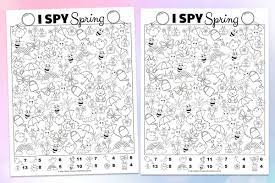 i spy game for spring free printable mrs merry