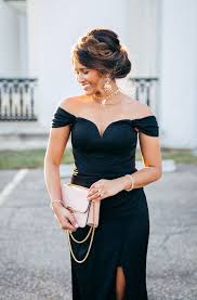 Holiday Party Style Glam Off The Shoulder Gown Haute Off The Rack Holiday Party Fashion Party Fashion Gowns