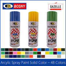 Bosny Acrylic Spray Paint 48 Colors 190 Clear 191 Clear Flat 4 Flat Black 39 Black