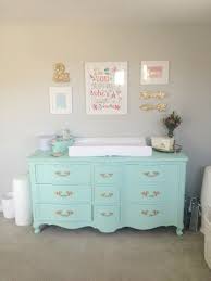 Mint Dresser As Changing Table Wall Collage Baby Dresser Baby Furniture Best Changing Table