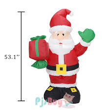 Hello i'm santa claus check me out, man i'm gonna do it. Inflatable Santa Claus Blow Up Santa Decrations Led Light Pjsbuy Com