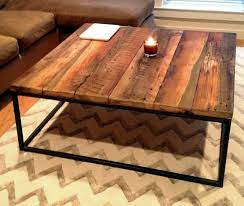 Reclaimed wood coffee table metal base. Large Square Coffee Table With Industrial Metal Base Large Square Coffee Table Metal Wood Coffee Table Large Coffee Tables