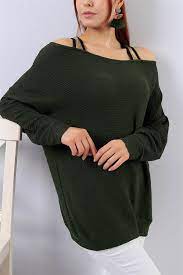 39 95 tl askili salas haki bluz 18386b modamizbir bluz moda stilleri bluz modelleri