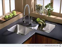 15 Cool Corner Kitchen Sink Designs Home Design Lover Kitchen Sink Remodel Modern Kitchen Sinks Corner Sink Kitchen