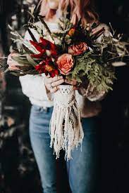 New unity wedding idea, the beautiful unity cross assembled by the bride and groom. Pinterest Bellouiss Boho Wedding Bouquet Bohemian Wedding Bouquet Boho Bouquet