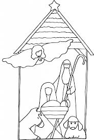 Nativity scene coloring page from jesus nativity category. Nativity Coloring Pages For Kids Shefalitayal