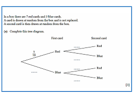 Probability Tree Diagram Igcse At Mathematics Realm In 2020 Tree Diagram Mathematics Diagram