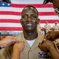 U.S. Marine Corps Sgt. Maj. Christopher Pruitt, outgoing