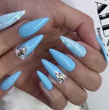 All of the nails have a same color and is easy to creat. Contoh Soal Dan Materi Pelajaran 2 Baby Blue Acrylic Nails With Diamonds
