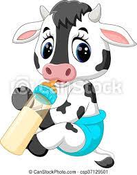 This pin was discovered by lourdes. Illustration Of Cute Baby Cow Cartoon Canstock