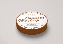Free Round Coaster Mockup Mockups Design Free Premium Mockups Photoshop Mockup Free Mockup Design Business Labels