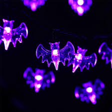 Halloween String Lights 30 Led 11 2ft Battery Purple String Lights Halloween Bat Decor Indoor Garden Yard House Party Holiday Halloween Decorations Ci12m7itrs5