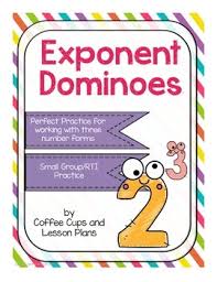 Exponent Dominoes Practice With Exponent Number Forms Number Forms Exponents One Step Equations