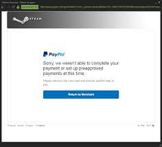 Steam might display a please select a different payment method error when purchasing a game or dlc with paypal. Help Steam Payment Issue Any Fix Paypal Community