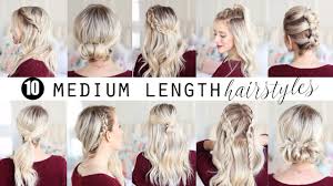 Looking for cute and easy to style shoulder length hair ideas? Ten Medium Length Hairstyles Twist Me Pretty Youtube