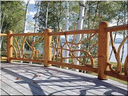 Branch Fence Robinia Pseudoacacia Industrial Loft Furnitur Rustic Deck Rustic Fence Wood Fence