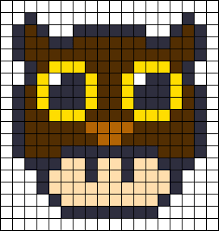 Owl Mushroom Perler Bead Pattern Mario Pixel Art Hibou Pixel Art Champignon Et Pixel Art
