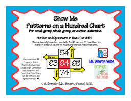 Show Me Patterns On A Hundred Chart Common Core
