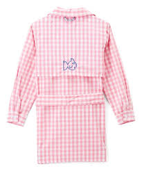 Prodoh Pink Gingham Belted Sun Protective Shirt Dress