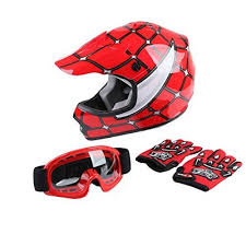 Tct Mt Helmet Goggles Gloves Dot Youth Kids Helmet Red