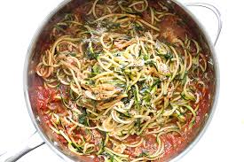 How to cook zucchini noodles. Zucchini Pasta With Tomato Sauce Chef Savvy Chef Savvy