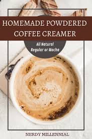 natural homemade powdered coffee creamer