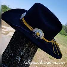 Concho Hat Bands Red Mustard Or Black Acessorios Country