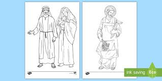 The scene is peaceful and loving. Saint Joseph Coloring Pages