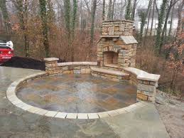 Paver Patio Natural Stone Seating Wall Outdoor Fireplace Reading Rock Brick Patio Pavers Pergola Patio St Outdoor Stone Brick Patios Outdoor Fireplace