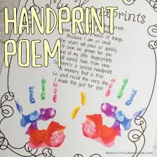 The set includes facts about parachutes, the statue of liberty, and more. Handprint Poem Printable Messy Little Monster