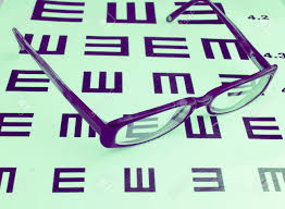 Glasses And Eye Chart Background