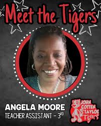 🐾 Welcome to the Tiger Family 🐾 My name is Angela Moore, and most people  call me Angie. I have been a part of Beaufort County Schools since 2021. I  am totally