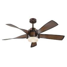 Kichler Lighting 52 In Mediterranean Walnut With Bronze Accents Downrod Mount Indoor Residential Ceiling Fan L Ceiling Fan With Light Fan Light Led Ceiling Fan