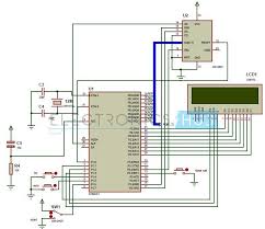 Digital Clock Circuit Using 8051 Microcontroller And Ds12c887 Circuit Diagram Digital Clocks Microcontrollers