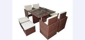 8 Seater Rio Grande Rattan Cube Outdoor Furniture Sets Furniture Ireland Beige Cushions