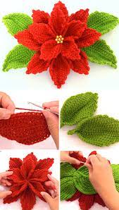 Crochet Poinsettia Flower To Make For Decor Crochetbeja Crochet Flower Patterns Christmas Crochet Patterns Crochet Flowers Free Pattern